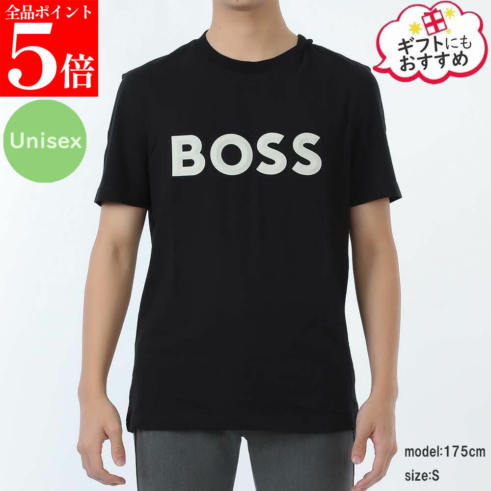Rakuten - 【正規品・新品・GW直前スーパーSALE全品P5倍＆全品5％値引きクーポン30日迄】HUGO BOSS ヒューゴボス 50548411 001 Iconic Zone 3Dラバーロゴ メンズ 半袖Tシャツ 男性用 紳士用