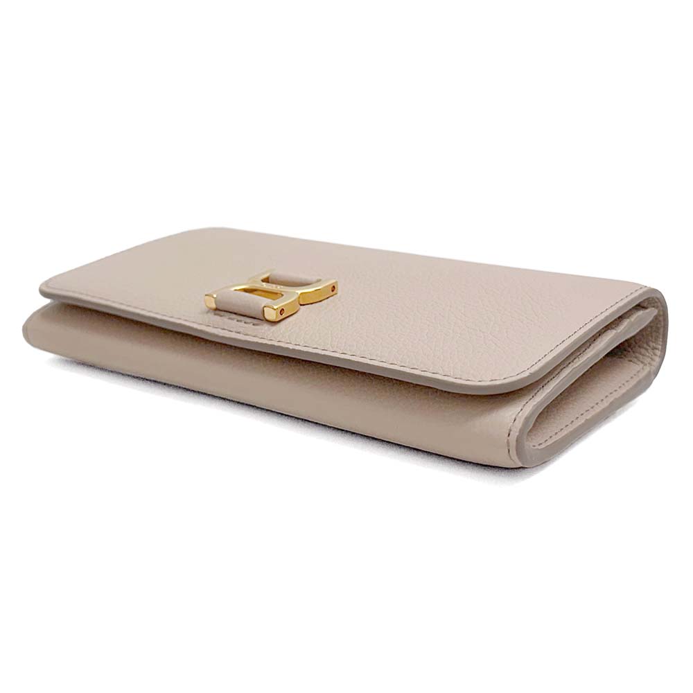 【クリアランスセール☆全品P5倍＆最大15000円スペシャルクーポン30日迄】 クロエ CHC23AP098 I31 083 フラップ付き グレインレザー製 Marcie ロング ウォレット 長財布 Floral Grey グレー系 Chloe