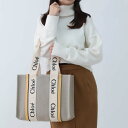 【決算セール☆全品P5倍&最大1万円スペシャルクーポン15日迄】Chloe クロエ CHC22AS383 I26 746 “woody” ミディアム トートバッ...