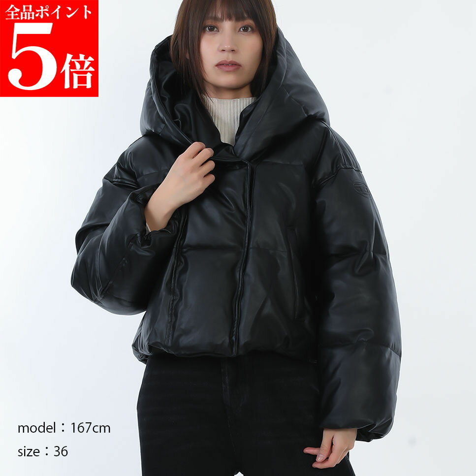 Rakuten - 【正規品・新品・GW直前スーパーSALE全品P5倍＆全品5％値引きクーポン30日迄】DIESEL ディーゼル パファーダウン ジャケット A20122 0CHAJ W-ILLEY レディース クロップドジャケット ショート丈 女性用 婦人用