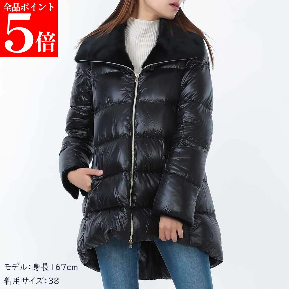 Rakuten - 【正規品・新品・GW直前スーパーSALE全品P5倍＆全品5％値引きクーポン30日迄】HERNO ヘルノ ダウンジャケットPI002140D 12017Z 9300 レディース フェイクファー アウター