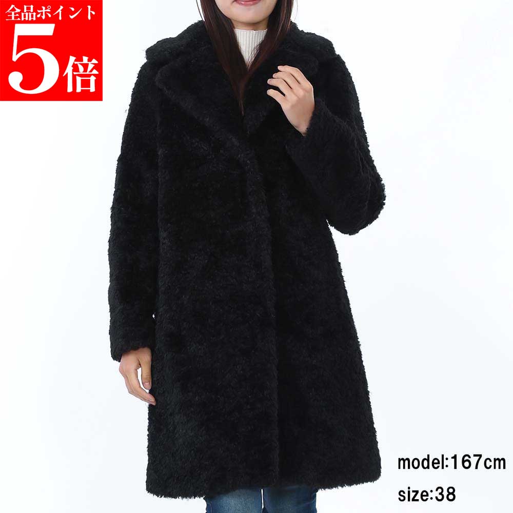 Rakuten - 【正規品・新品・GW直前スーパーSALE全品P5倍＆全品5％値引きクーポン30日迄】HERNO ヘルノ GC000503D 12421 9300 カーリーオルタナティブファー レディース コート 女性用 婦人用