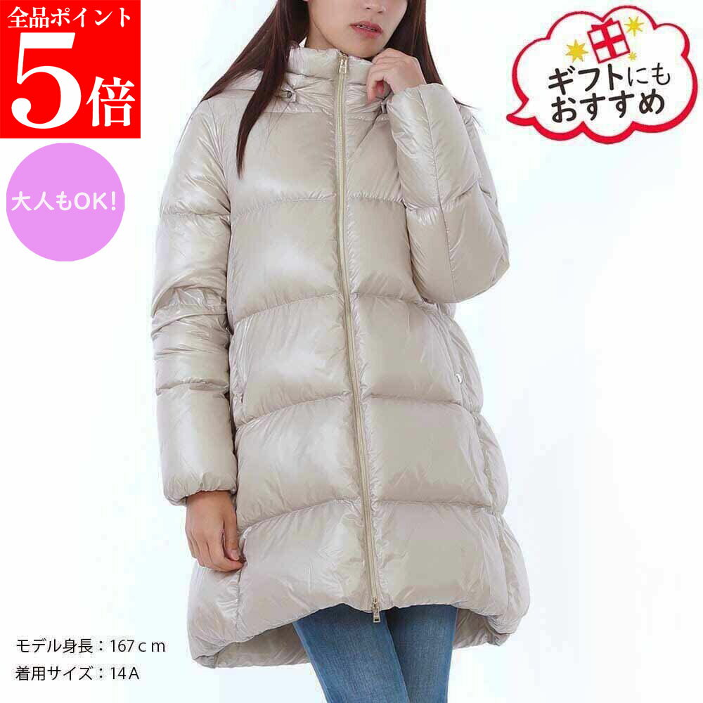 Rakuten - 【正規品・新品・GW直前スーパーSALE全品P5倍＆全品5％値引きクーポン30日迄】Herno Kids ヘルノキッズ PI000187G 12017Z 1985 レディース ガールズ フード付き 長袖 ダウンジャケット アウター Hロゴメタル トレンドカラー お洒落 大人もOK