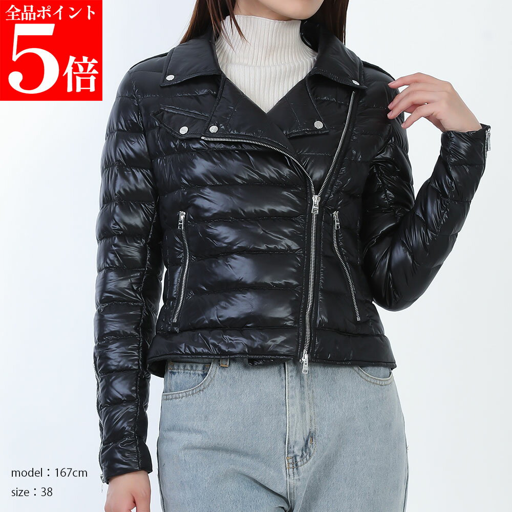 Rakuten - 【正規品・新品・GW直前スーパーSALE全品P5倍＆全品5％値引きクーポン30日迄】HERNO ダウンジャケット PI001667D 12017Z ナイロン ライダース ライトダウン レディース Hロゴ 軽量 女性用 婦人用