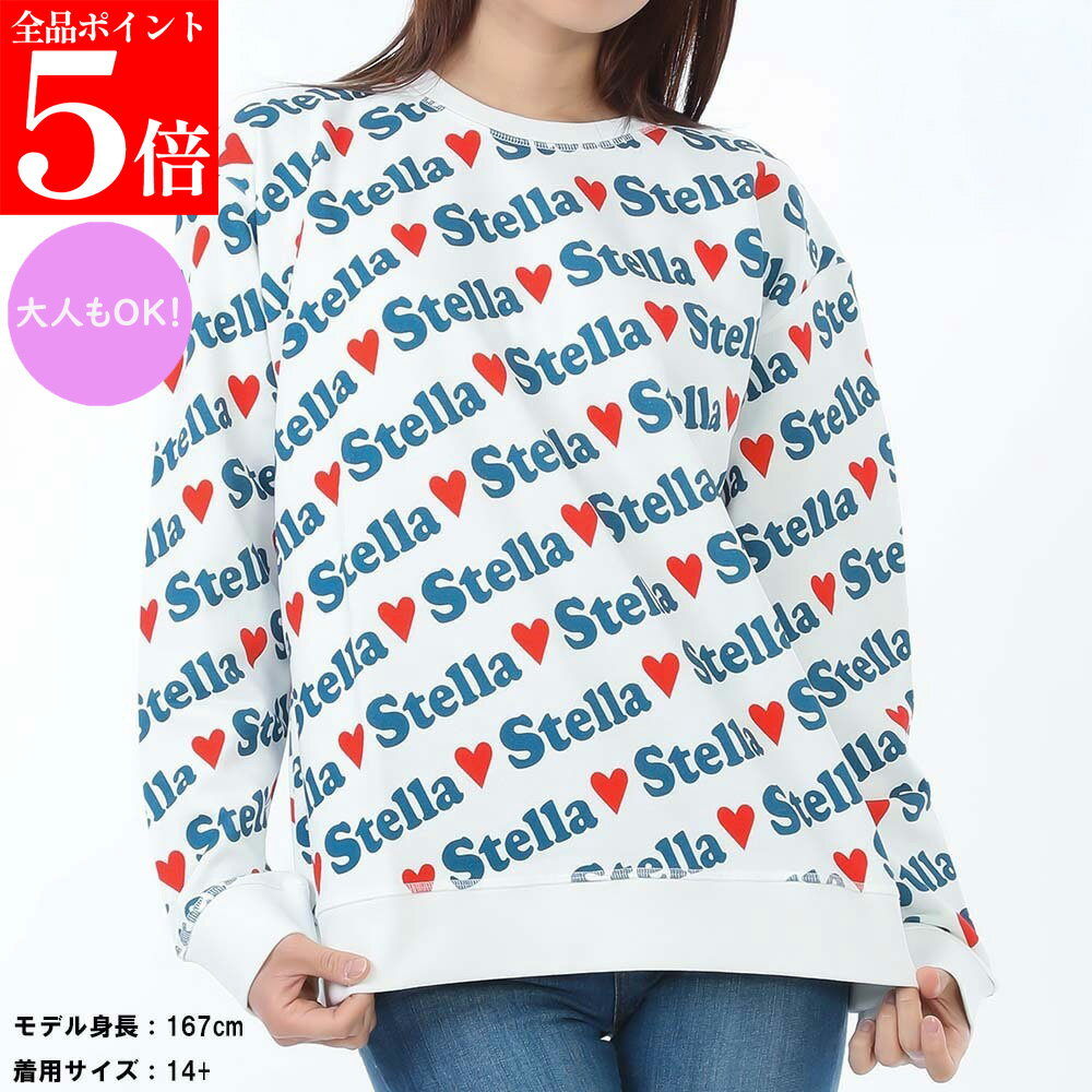 Rakuten - 【正規品・新品・GW直前スーパーSALE全品P5倍＆全品5％値引きクーポン30日迄】STELLA McCARTNEY KIDS ステラマッカートニー キッズ TW4C40 Z2533 101MC レディース ガールズ 長袖スウェット 大人もOK 婦人用 子供用