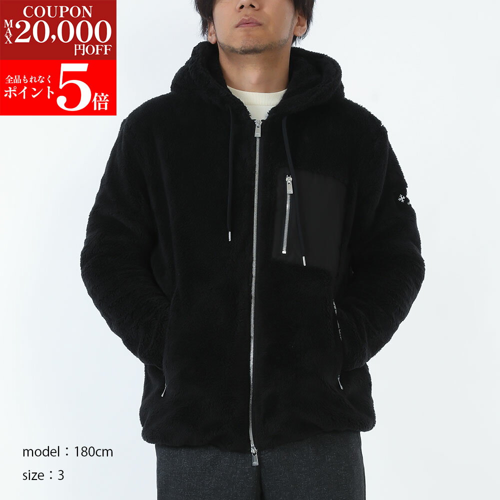 タトラス ボアパーカー メンズ 【BLACK FRIDAY SALE☆全品P5倍＆最大2万円スペシャルクーポン15日迄】TATRAS タトラス MJXA0212033588 001 MENFI メンフィ ボアブルゾン パーカー フーディ メンズ