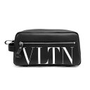 【GW・母の日ギフトスペシャルセール☆全品10％OFFクーポン☆12日迄☆全品新品】VALENTINO ヴァレンティノ 2Y2P0R94LVN 0NI レザークラッチバッグ/セカンドポーチ ブラック×ホワイト