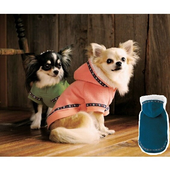 SimplersV チロリアンパーカー SS 2L グリーン ブルー ピンク 超小型犬〜小型犬 犬服