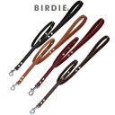 BIRDIE スターメタルリード Sサイズ レッド・キャメル・ブラウン 小型犬用 牛革 引き紐 バーディ ミニチュア・ダックス、トイプードル、シーズーなど(4)