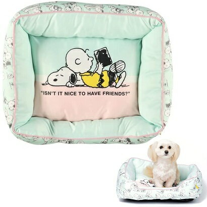 スリーアローズ スヌーピークールベッド チャーリー 犬猫用 接触冷感 涼感 ひんやり 夏用 ソファ ペットベッド 【PEANUTS公式ライセンス】のサムネイル