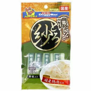 【アウトレット!!】 ドギーマン 国産 濃い! とろ紗 野菜入り 14g×4本 なめとろ スナック 犬用 おやつ ドッグフード/間食 鶏 ササミ トッピング 【訳あり※賞味期限：2022年5月末まで】