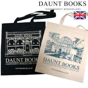 イギリス トートバッグ オーガニックコットン DAUNT BOOKS ドーントブックス イギリスお土産 ロンドン 直輸入 A4 イギリス有名書店 セレブ ブランド レディース メンズ 可愛い オシャレ プレゼント 黒 白 布トート 海外エコバッグ 軽量 ペラペラトートバッグ
