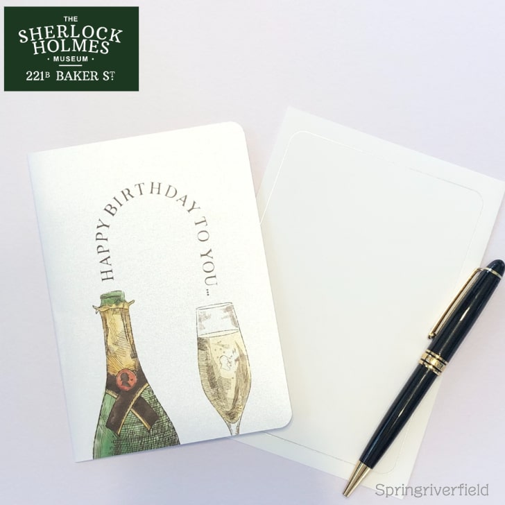 グリーティングカード 誕生日 バースデー シャーロックホームズミュージアム 限定 英国 ロンドン 美術..