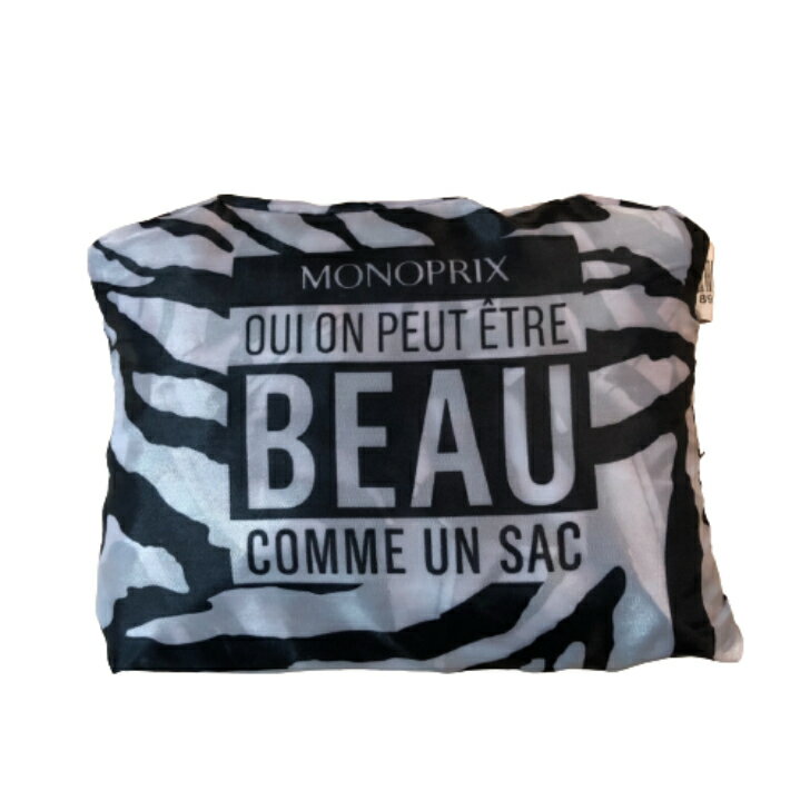 モノプリ エコバッグ ゼブラ柄