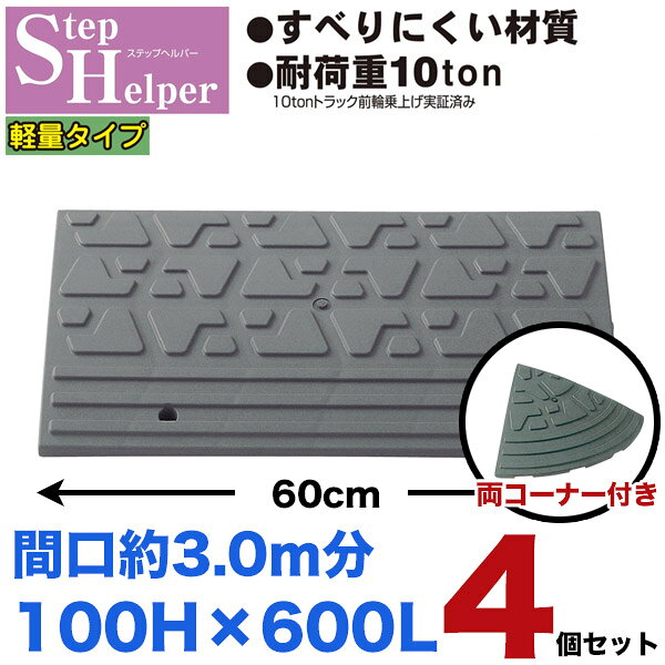 【4個+両コーナーセット】カーステップ　ステップヘルパー　100H×600L　スタンダー...