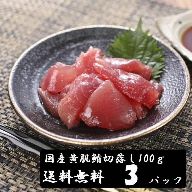 （送料無料）国産マグロ切落し（上）　100g×3パックセ...