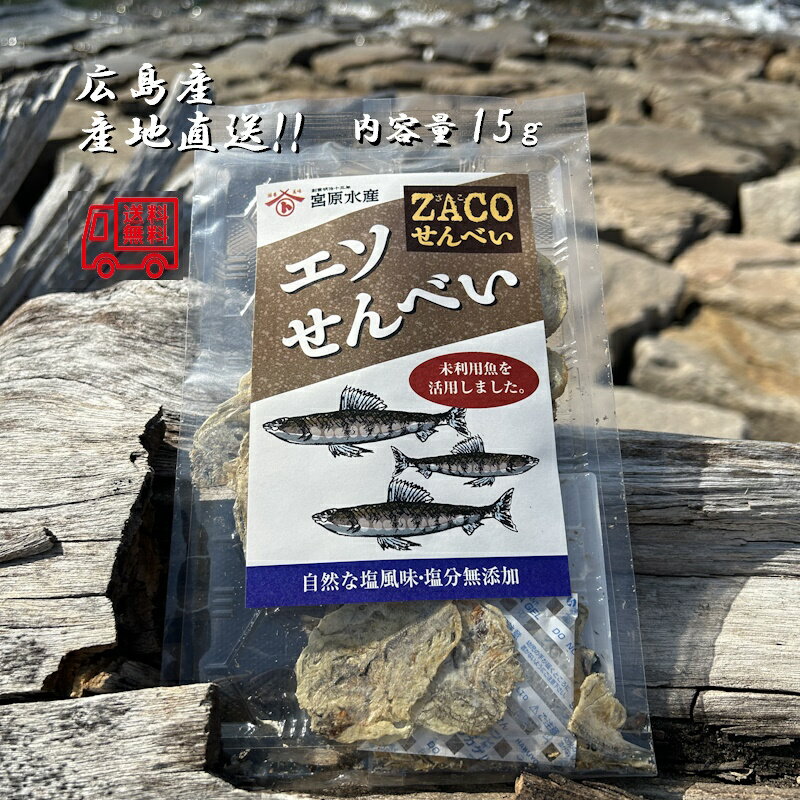 (送料無料)エソせんべい 1袋 宮原水産 内容量15g クリックポスト 減塩 自然食品 あっさり 腎臓病食品 無添加