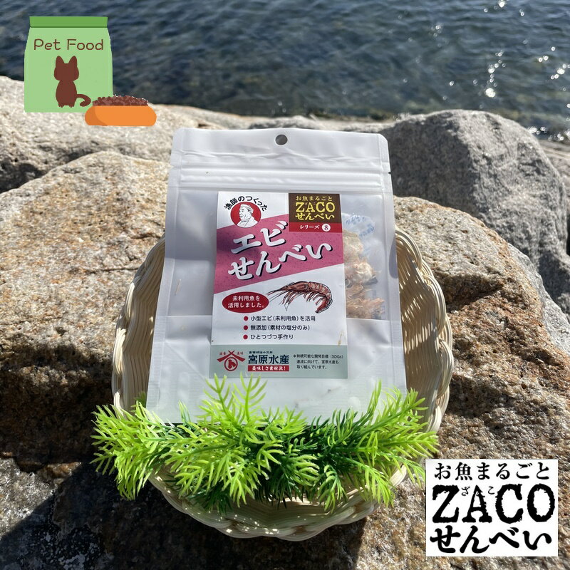 (送料無料)えびせんべい ハーフサイズ 1袋 宮原水産 内容量10g ペット 犬 猫 減塩 自然食品 あっさり 腎臓病食品