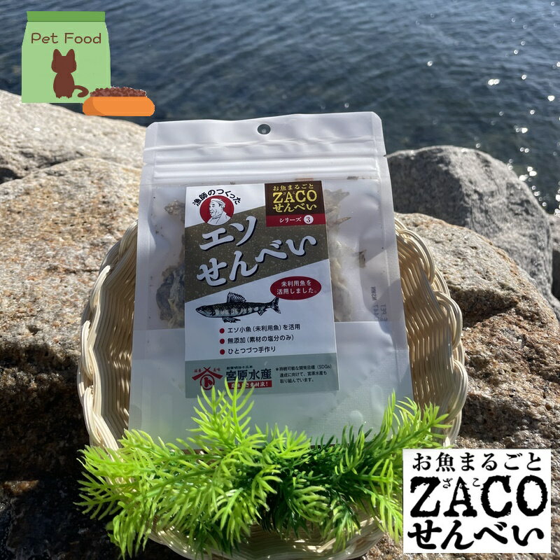 (送料無料)エソせんべい ハーフサイズ 1袋 宮原水産 内容量10g ペット 犬 猫 減塩 自然食品 あっさり 腎臓病食品