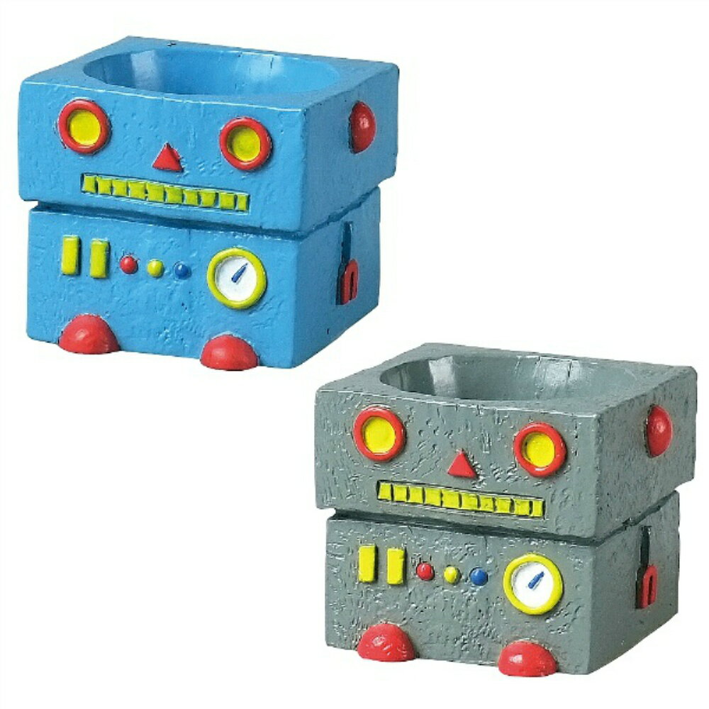 Rakuten - 【送料無料】ミニミニレジンポットアソート　ロボット　2種×各3個　6個セット　3999S【代引不可】〈北海道・沖縄・離島・一部地域は別途送料がかかります〉