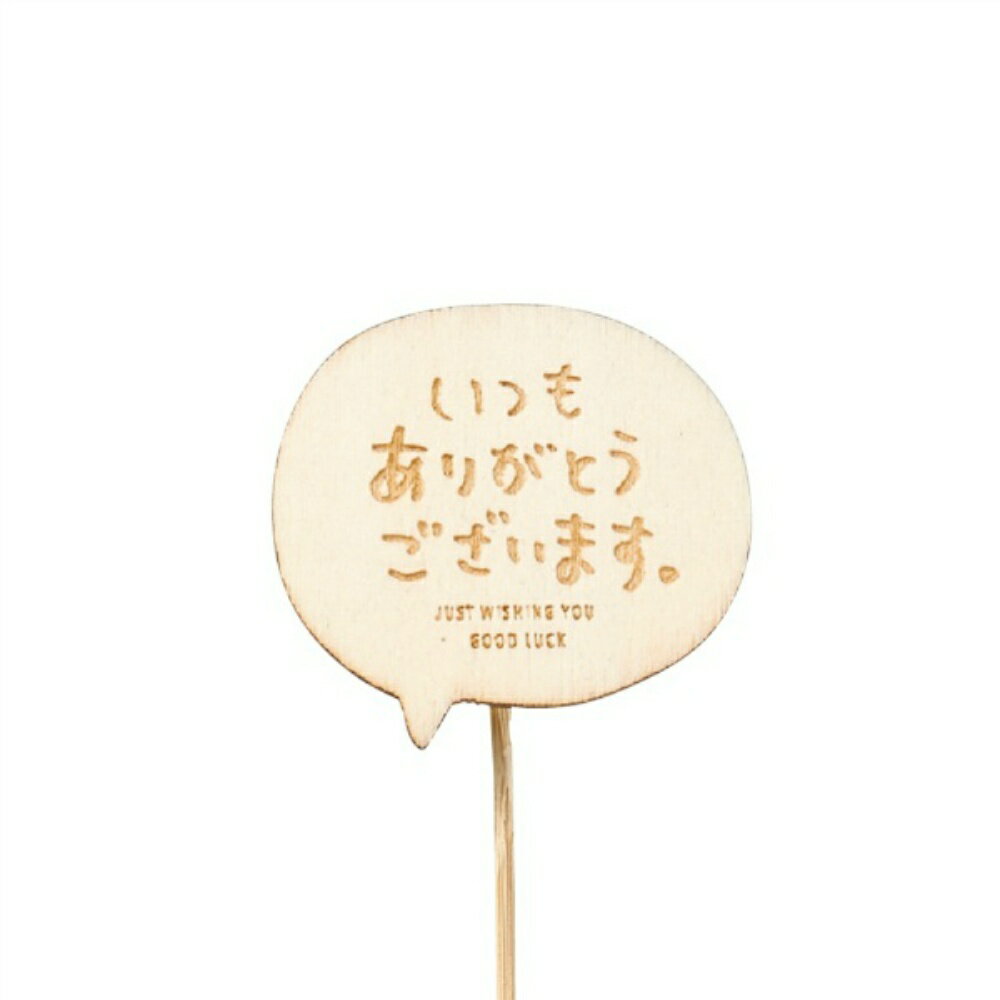 Rakuten - 【送料無料】木製プレートピック　メッセージ　いつもありがとうございます　12本セット　4776【代引不可】〈北海道・沖縄・離島・一部地域は別途送料がかかります〉