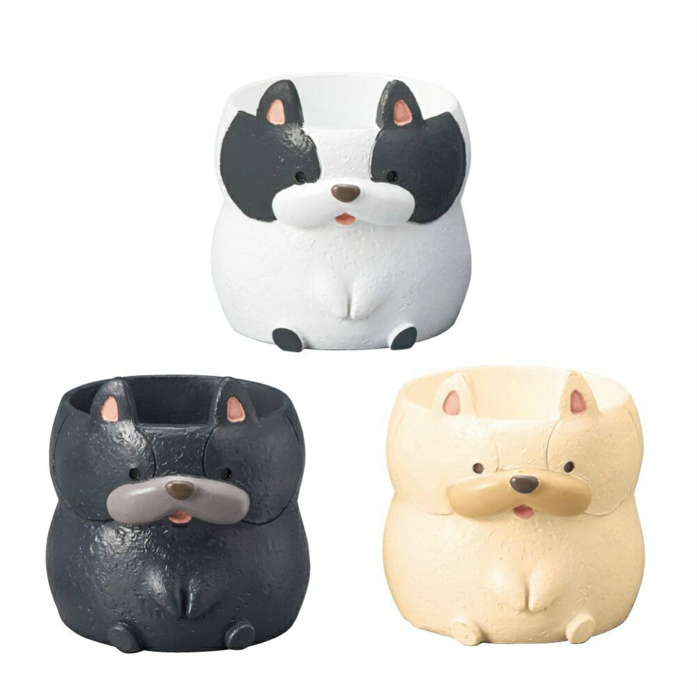 Glass Bowls - 【送料無料】ミニミニレジンポットアソート　フレンチブルドッグ　3種×各2　6個セット　4792S【代引不可】〈北海道・沖縄・離島・一部地域は別途送料がかかります〉