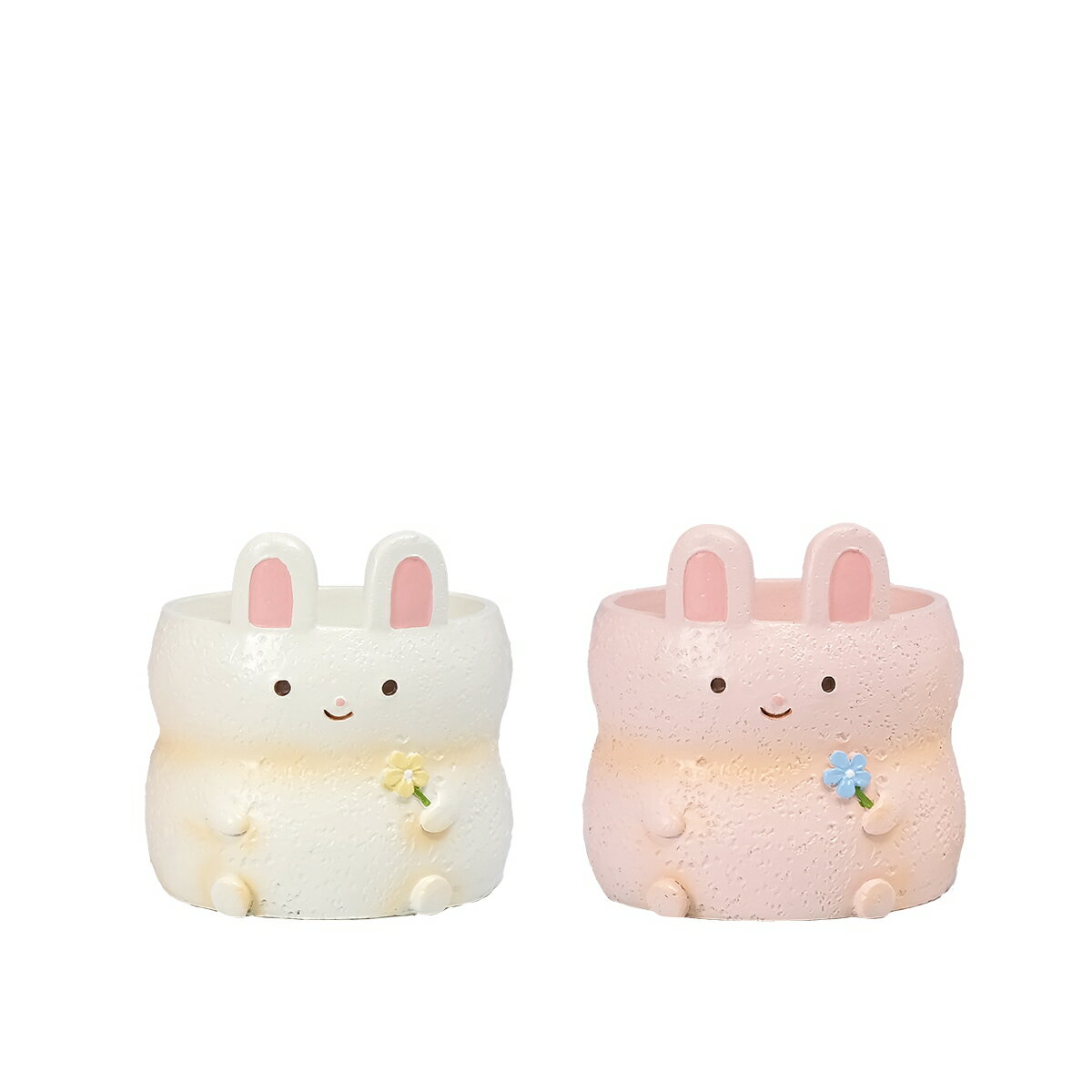 Rakuten - 【送料無料】リトルレジンポット　うさぎ　2種×各3個　6個セット　4994S【代引不可】〈北海道・沖縄・離島・一部地域は別途送料がかかります〉