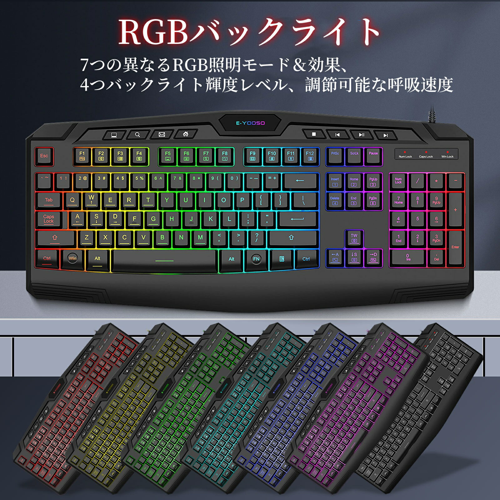 ��300��OFF�����ݥ��P5�ܡ�e���ǥ����ܡ��ɡ��ޥ������å� RGB�Хå��饤�� USBͭ�� ���ѵ����ǥ����� �Ų� �Ѹ����󥭡��ܡ���&�ޥ�������� 3200DPIĴ����ǽ���ؼ��ޥ��� �����̳/���ե�����