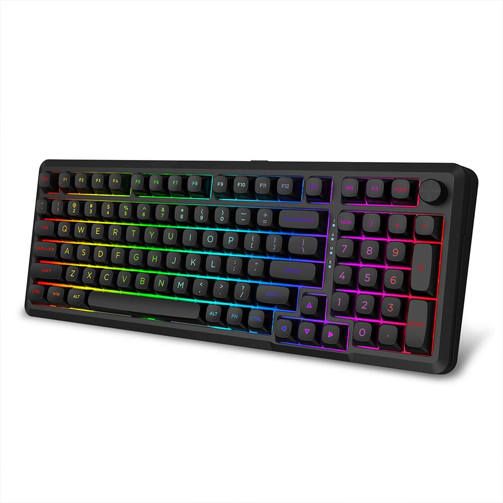 e元素 ゲーミングキーボード ワイヤレス メカニカルキーボード 99キー テンキー付き 銀軸 3モード Bluetooth 5.0 2.4GHz USB-C有線 ホットスワップ ガスケット構造 RGB 英語配列 Windows Mac対応 Z-98