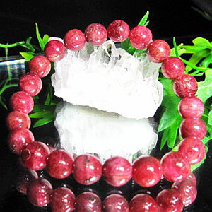 ロードナイト ブレスレット/マダガスカル産 ロードナイト9mm珠ブレスレット (最高級) 【天然石/パワーストーン /ブレスレット】