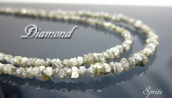 ダイアモンド 原石ラフ ネックレス(金具18KG)40cm