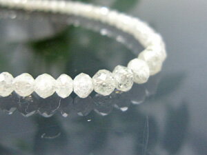 ダイアモンド多面カット ネックレス(金具18KG)40cm