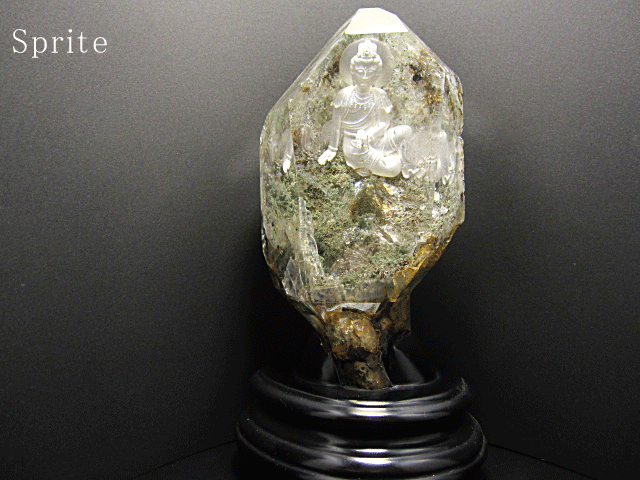 観音様 ガーデン水晶 ガーデンクオーツ 幽霊水晶 天然水晶 縁起物 風水彫刻 天然石 最高級 天然水晶手彫り 彫刻置物 天然石 パワーストーン アクセサリー