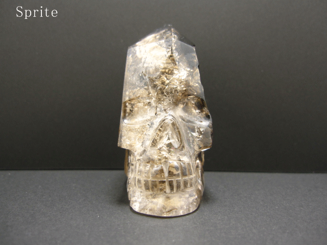 【天然石彫刻】エレスチャル スカル彫刻、骸骨 天然水晶 風水 魔除け祈願 厄除け祈願 縁起物 風水彫刻 天然石 最高級 手彫り 彫刻置物 天然石 パワーストーン...