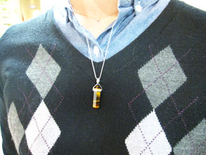 タイガーズアイ　ダブルポイント　ペンダントTOP