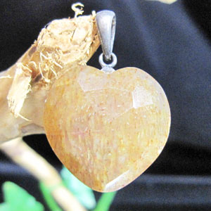 サンストーン ハート形 ペンダントTOP