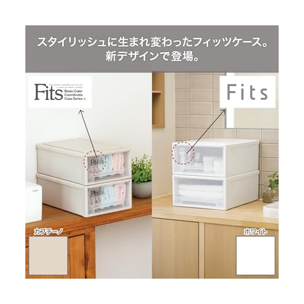 天馬(Tenma) 収納ボックス フィッツケース 小物収納 ホワイトクリア 幅22.4×奥行30.7×高さ12.4cm [3]