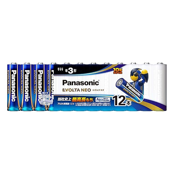 パナソニック EVOLTA NEO 単3形アルカリ乾電池 12本パック 日本製 LR6NJ/12SWブランドパナソニック(Panasonic)色モデルLR6NJ/12SW商品説明【商品概要】✅ 長もち性能10%アップ✅銀の力でガスを削減する「液もれ防止製法Ag+」採用✅スタイル:シュリンクパック✅サイズ:12本✅パターン:単品✅タイプ:アルカリ乾電池【商品説明】【商品詳細】ブランド：パナソニック(Panasonic)商品種別：乾電池商品名：パナソニック EVOLTA NEO 単3形アルカリ乾電池 12本パック 日本製 LR6NJ/12SW製造元：パナソニック(Panasonic)商品番号：LR6NJ/12SW発売日：2017年04月26日商品内容：12本商品タイプ：シュリンクパック【当店からの連絡】【配送について】当店では複数の物流拠点から発送しております。外装箱が提携配送センターのものである場合がございますが、品質に問題はございません。あらかじめご了承ください。