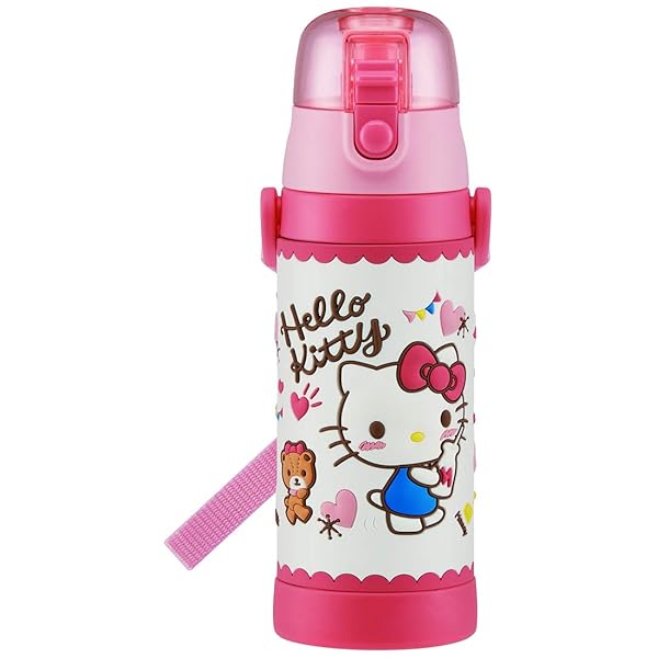 乐天商城 - スケーター(Skater) 子供用 ステンレス 水筒 直飲み 480ml サンリオ ハローキティ おやつタイム