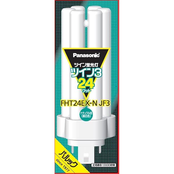 乐天商城 - パナソニック ツイン蛍光灯 24形 ナチュラル色 6本束状ブリッジ FHT24EXNJF3