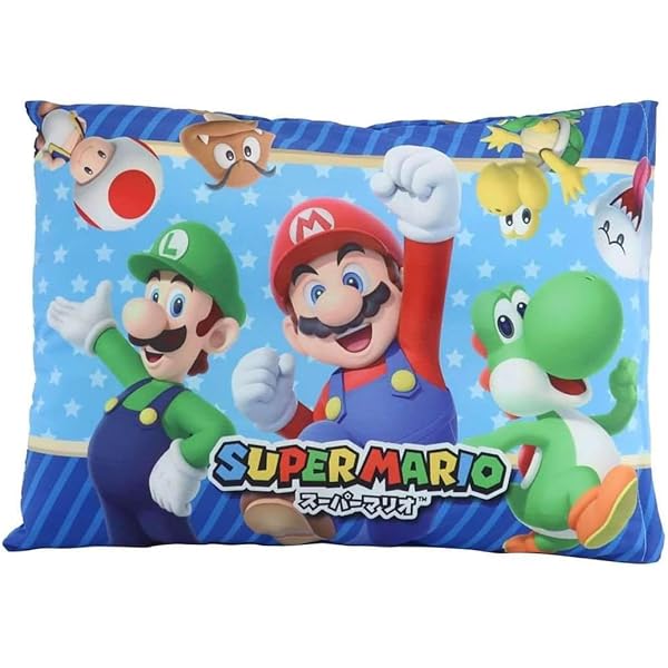 乐天商城 - 丸眞 ジュニア枕 任天堂 マリオ レッツドリーム キッズ 子供用 入園入学グッズ 入園入学準備