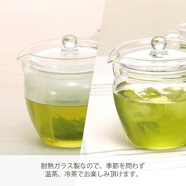 スプラウツLLC 楽天市場店のHARIO 耐熱ガラス急須 茶茶・なつめ 2人用 360ml CHRN-2N｜アングル2