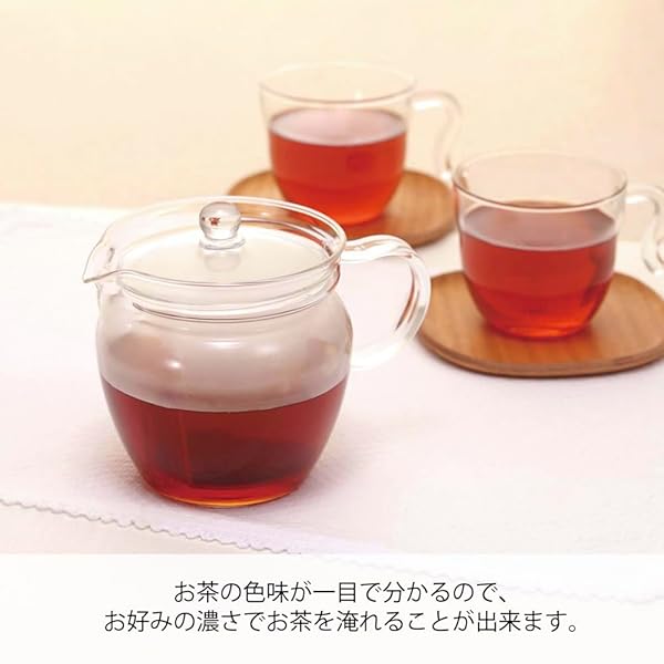 スプラウツLLC 楽天市場店のHARIO 耐熱ガラス急須 茶茶・なつめ 2人用 360ml CHRN-2N｜アングル3