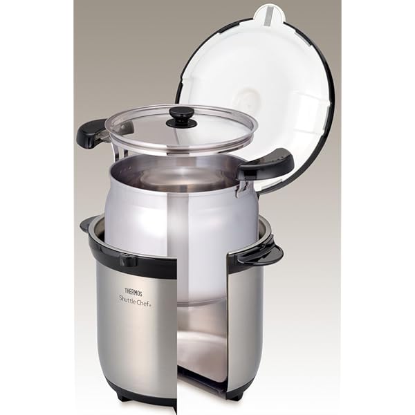 サーモス 真空保温調理器 シャトルシェフ 4.5L (4~6人用) クリアステンレス KBG-45...