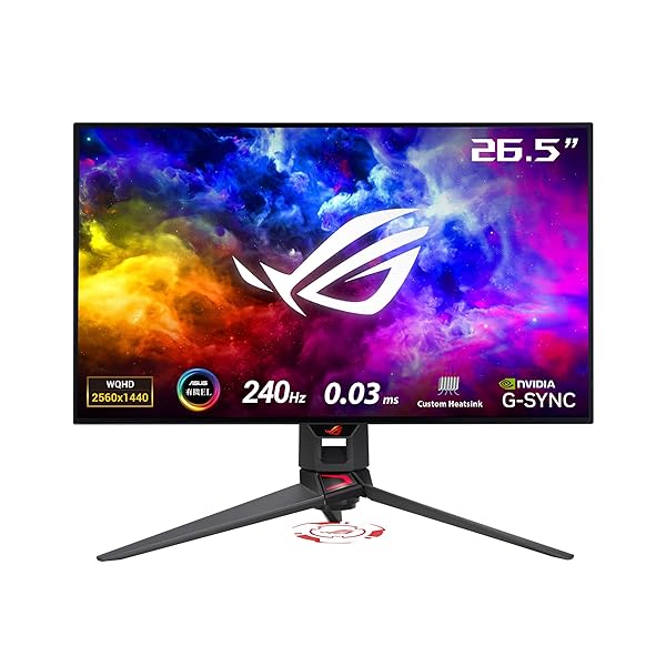 乐天商城 - ASUS 有機EL ゲーミングモニター ROG Swift OLED PG27AQDM 27インチ/WQHD/240Hz/0.03ms応答速度/ノングレア/G
