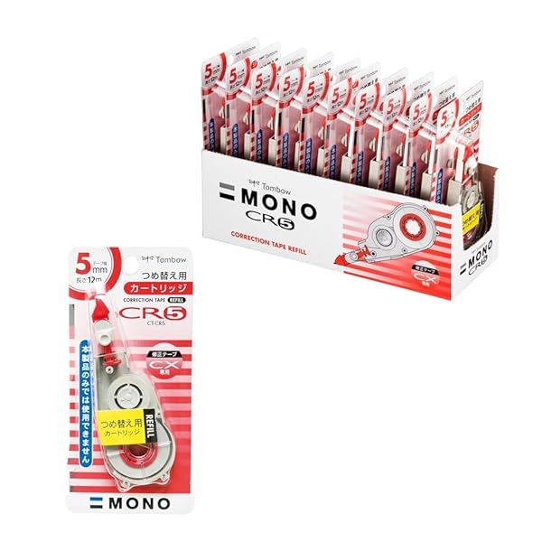 トンボ鉛筆 修正テープ MONO モノCX用カートリッジ 5mm (CT-CX5 用つめ替え) 10個 CT-CR5-10P