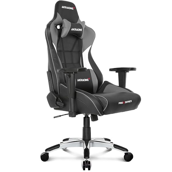 AKRacing ゲーミングチェア デスクチェア 勉強椅子 学習椅子 グレー 灰 Pro-X V2 高耐久PUレザー 18
