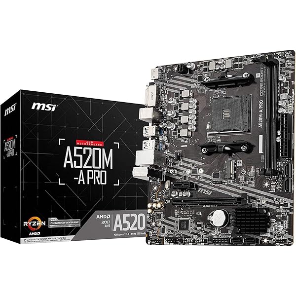 MSI マザーボードA520M-A PRO 【Ryzen 5000シリーズ (AM4)対応】【初心者向け、自作コスパ人気モデル】 Micro ATX [AMD A520搭載] MB5136