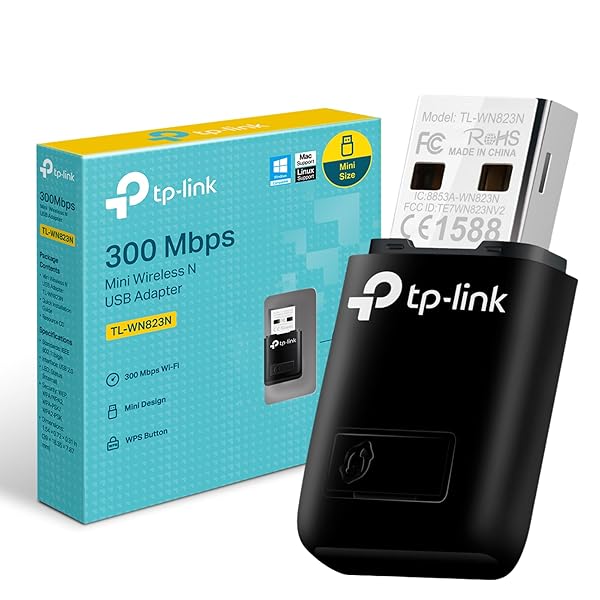 TP-Link 11n/g/b対応 300Mbps Mac OS/Windows対応 無線LAN子機 超小型 USB2.0 3年 TL-WN823NブランドTP-Link色ブラックモデルTL-WN823N商品説明【商品概要】[WiFi子機の特徴] 動画&音声ストリーミングに最適な規格値300Mbpsの無線LAN子機。[無線LAN] 300Mbps (11n)、 54Mbps(11a、11g) 、 11Mbps(11b)[ミニサイズ] 持ち運びに便利なミニサイズ。[WPSボタン搭載*] ワンタッチでWiFi接続を可能とします。 *本機能を使用する際は親機側に同じ機能があるかをご確認ください。[システム対応] Windows 11 , Windows 10, Windows 8.1, Windows 8,Windows 7, Windows XP,Mac OS X 10.8~10.13, Linux 2.6.24 ~ 4.9.60 *最新のドライバーはTP-Link公式サイトからダウンロードしてください。ソフトAP モード――PCまたはラップトップの有線インターネット接続をWi-Fi ホットスポットに切り替えます。[期間] 業界最高基準の3年。【商品説明】【商品詳細】ブランド：TP-Link商品種別：無線LAN子機商品名：TP-Link 11n/g/b対応 300Mbps Mac OS/Windows対応 無線LAN子機 超小型 USB2.0 3年 TL-WN823N製造元：TP-Link商品番号：TL-WN823N発売日：2016年11月17日色：ブラック【当店からの連絡】【配送について】当店では複数の物流拠点から発送しております。外装箱が提携配送センターのものである場合がございますが、品質に問題はございません。あらかじめご了承ください。