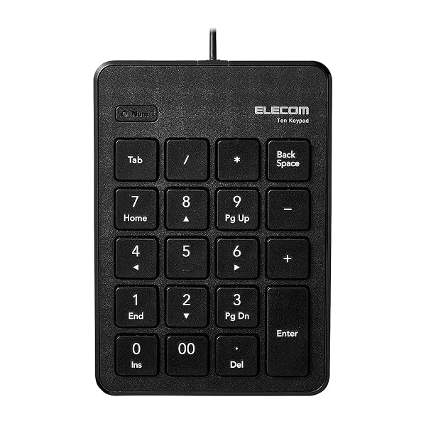 エレコム テンキー 有線 パンタグラフ 薄型 ブラック TK-TCP018BKブランドエレコム(ELECOM)色ブラックモデルTK-TCP018BK商品説明【商品概要】最薄部わずか6.5mmの薄型設計で、場所を選ばず使用できる有線薄型テンキーパッドです。キータイプにはノートパソコンのキーボードと同じ軽い力で打鍵できる「パンタグラフ方式」を採用しています。キートップ下に鉄板を内蔵することで、しっかりとした打ち心地と安定感を実現しています。コンパクトながら打鍵しやすいキーピッチ19mmを採用しています。キーそれぞれが独立した「アイソレーション設計」により、長い爪も引っかかりにくく、快適なタイピングを実現します。【商品説明】【商品詳細】ブランド：エレコム(ELECOM)商品種別：パソコン・周辺機器商品名：エレコム テンキー 有線 パンタグラフ 薄型 ブラック TK-TCP018BK製造元：エレコム(ELECOM)商品番号：TK-TCP018BK発売日：2018年07月30日商品内容：単品色：ブラック商品タイプ：有線【当店からの連絡】【配送について】当店では複数の物流拠点から発送しております。外装箱が提携配送センターのものである場合がございますが、品質に問題はございません。あらかじめご了承ください。